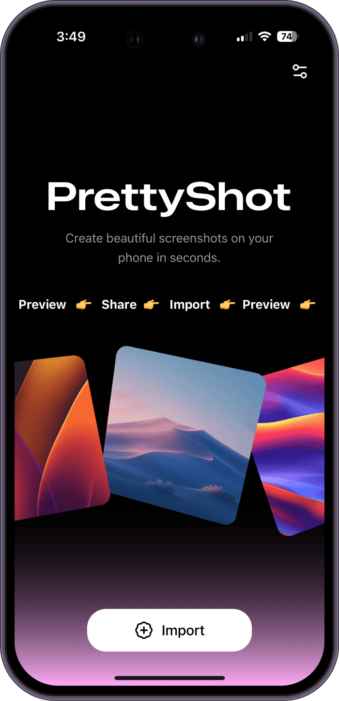 Finished screenshot with a colorful background, spacing, and rounded corners