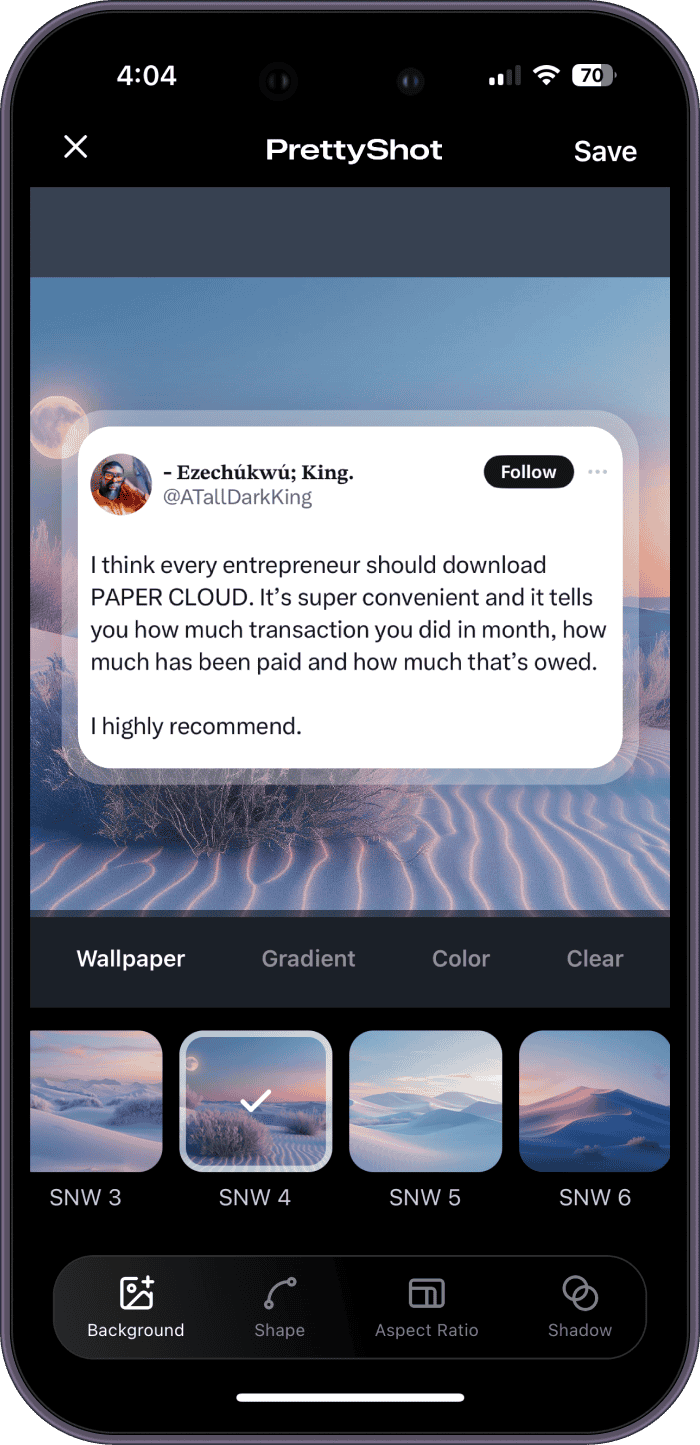 Screenshot prepared for safe sharing after private text is removed